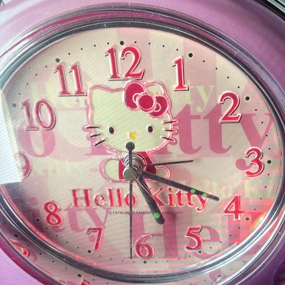 Vintage Sanrio Hello kitty clock Light up snooze battery operated lot of 2 - Picture 12 of 12